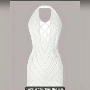 3-JAQUARD-YES THREE! Fishnet Dresses. Hot Pink, Black & White OSFA Very Sexy !